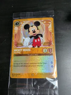 SEALED Mickey Mouse True Friend Puzzle Glimmer Foil LORCANA card - Image 1