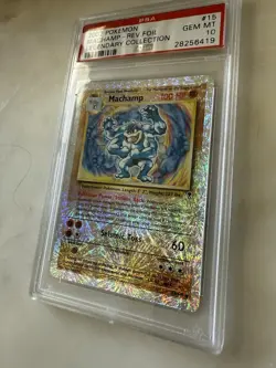 Pokemon PSA 10 PSA Machamp 15/110 Legendary Collection Reverse Holo 2002 S#0701 - Image 2