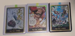 3x One Piece Card Game Gold DON!! - PRB02 Smoker, OP13 Roger & OP14 Egghead - EN - Image 1