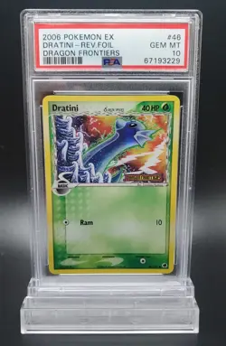 PSA 10 Gem Mint Pokemon 2006 Ex Dragon Frontiers Dratini Reverse Foil Holo #46 - Image 1