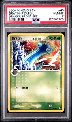 PSA 8 Dratini Reverse Holo #46 2006 Pokemon Ex Dragon Frontiers 120587705 - Image 1