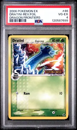 PSA 4 Dratini Reverse Holo #46 2006 Pokemon Ex Dragon Frontiers 120587699 - Image 1