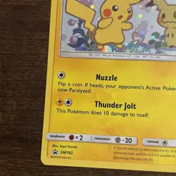 Pokemon Pikachu TCG Sun Moon Black Star Promo Holo Card SM162 - Image 5