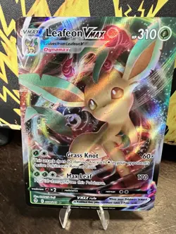 Pokemon TCG Leafeon VMAX Holo Ultra Rare Card Evolving Skies 008/203 - Image 1