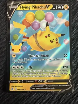 Pokemon TCG Flying Pikachu v Celebrations Card 006/025 NM Condition - Image 1
