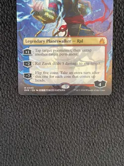 MTG Ravnica Remastered~ Ral Zarek Planeswalker Mythic Rare 0445 Borderless Anime - Image 2