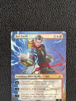MTG Ravnica Remastered~ Ral Zarek Planeswalker Mythic Rare 0445 Borderless Anime - Image 3