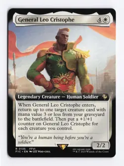 General Leo Cristophe (Extended Art) 0135 (R) MTG Commander Final Fantasy (FIC) - Image 1
