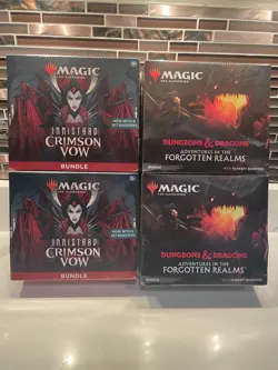 Magic The Gathering MTG Innistrad Crimson Vow & D&D Forgotten Realms Bundles - Image 1