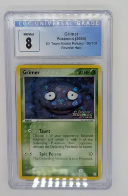 Pokemon EX Team Rocket Returns Reverse Holo Grimer 56/109 CGC 8 NM/Mint - Image 1