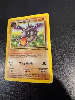 Pokemon TCG Aerodactyl 16/62 Rare Unlimited Fossil Unlimited LP - Image 1