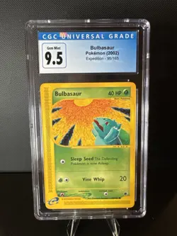 2002 CGC Old Label 9.5 MINT+ Bulbasaur 94/165 Expedition Pokemon Graded - Image 1