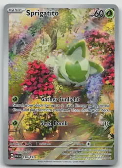 Pokemon TCG Sprigatito 196/193 Paldea Evolved Illustration Rare NM - Image 1