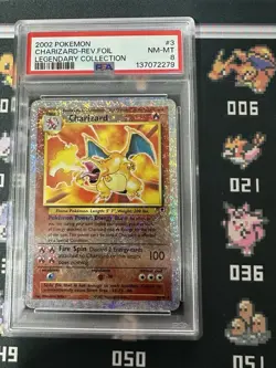 PSA 8 2002 Pokemon Legendary Charizard 3/110 Reverse Holo CLEAN!! - Image 1