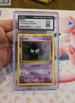 1/1 Guinness World Record Holder 2016 Evolutions Gastly #47 CGC Pokemon - Image 1