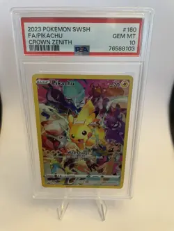 Pokemon TCG Pikachu 160/159 Crown Zenith 2023 PSA 10 - Image 1