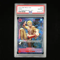 PSA 10 GEM MT 2024 One Piece CHN Sanji OP01-013 R (1ST ANNIVERSARY SET) - Image 1