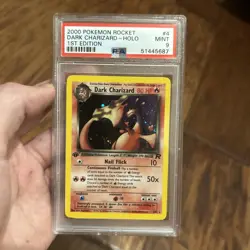 PSA 9 🔥 1st Edition Holo Dark Charizard 🔥 Team Rocket Holo 4/82 WOTC Pokemon - Image 1