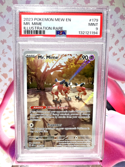 PSA 9 MINT Mr. Mime 179/165 Sv: Scarlet & Violet 151 Holo Pokemon Card - Image 1