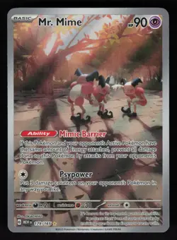 Mr. Mime - 179/165 SV: Scarlet & Violet 151 Illustration Rare Pokemon TCG Card N - Image 1