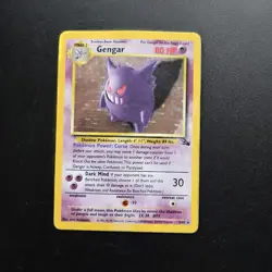 Pokemon Card - Gengar Fossil Holo Card 5/62 Unlimited Holo Rare WOTC - Image 1