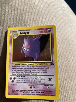 Pokemon TCG Gengar Fossil Holo Card 5/62 Unlimited Rare - Image 1