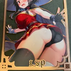 Goddess Story Gold METAL Card - Maiden Party - Serial Number #/100! Megumin - Image 2