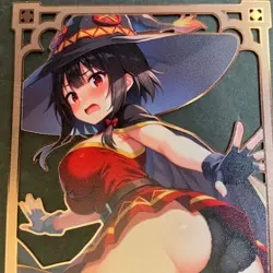 Goddess Story Gold METAL Card - Maiden Party - Serial Number #/100! Megumin - Image 3