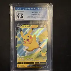 Pokemon Pikachu V SWSH143 Black Star Promo Holo CGC 9.5 Graded Card - Image 1