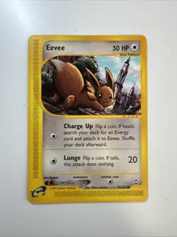 Eevee 75/147 Aquapolis Non Holo Pokemon Card NM - Image 1