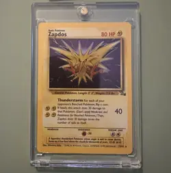Pokemon TCG Zapdos Holo Rare Card Base Set 16/102, 1999 - Image 1