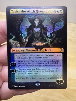 1X FOIL Tasha, the Witch Queen BORDERLESS MINT MTG Magic CLB Baldur's Gate EDH - Image 1