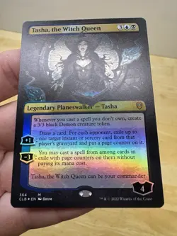 1X FOIL Tasha, the Witch Queen BORDERLESS MINT MTG Magic CLB Baldur's Gate EDH - Image 2