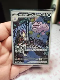 Pokemon TCG Destined Rivals Team Rocket’s Weezing #199/182 Illustration Rare NM - Image 1