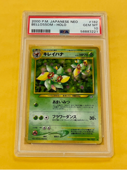 2000 Pokemon Japanese Neo Bellossom Holo #182 PSA 10 - Image 1