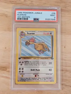 PSA 9 Mint Fearow #36 1st Edition Pokemon 1999 Jungle Set - Image 1