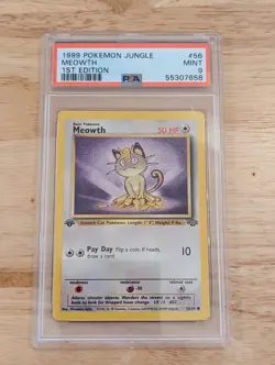 1999 Pokemon WOTC Jungle Meowth PSA 9 First Edition #56 1st Edition - Image 1