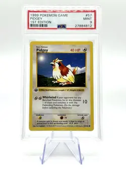 Pokemon Pidgey Base Set Shadowless 1st Edition 57/102 PSA 9 - Image 1
