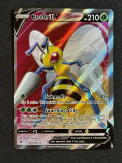 Beedrill V 160/189 Full Art Astral Radiance Ultra Rare Pokemon TCG NM/MINT - Image 1