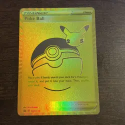 Pokemon Poke Ball SWSH146 Celebrations Promo Gold Ultra Premium - Image 1