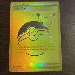 Pokemon Poke Ball SWSH146 Celebrations Promo Gold Ultra Premium - Image 2
