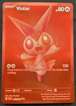 Victini 171/086 Pokemon Black Bolt Holo Red Black White Rare Full Art Holo - Image 1
