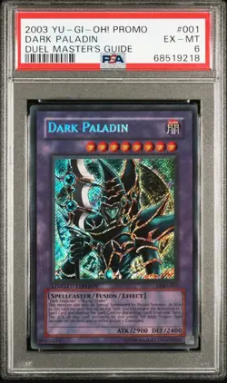 Yu-Gi-Oh 2003 Dark Paladin DMG-001 Duel Master's Guide Secret Rare Promo PSA 6 - Image 1