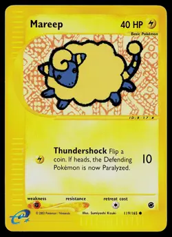 Pokemon Card - Mareep Expedition 119/165 Common Reverse Holo - Image 1