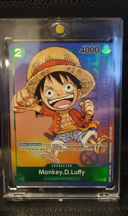 One Piece Card Game Monkey D. Luffy P-037 Promo Holo Foil NM - Image 4