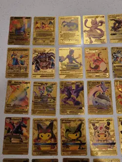 Lot of 55 Gold Foil Pokemon Card Fan Art Cards (All Cards Pictured) Mint Cond - Image 2