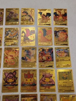 Lot of 55 Gold Foil Pokemon Card Fan Art Cards (All Cards Pictured) Mint Cond - Image 3