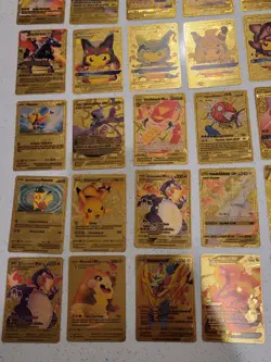 Lot of 55 Gold Foil Pokemon Card Fan Art Cards (All Cards Pictured) Mint Cond - Image 4