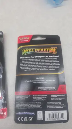 Mega Evolution Booster Pack with Coin Pokemon TCG Factory Sealed New Lot Of 4 - Image 3