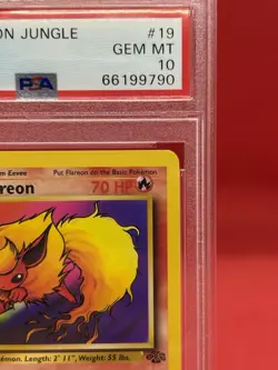 1999 POKEMON 1ST EDITION JUNGLE FLAREON 19/64 PSA 10 WOTC VINTAGE - Image 5